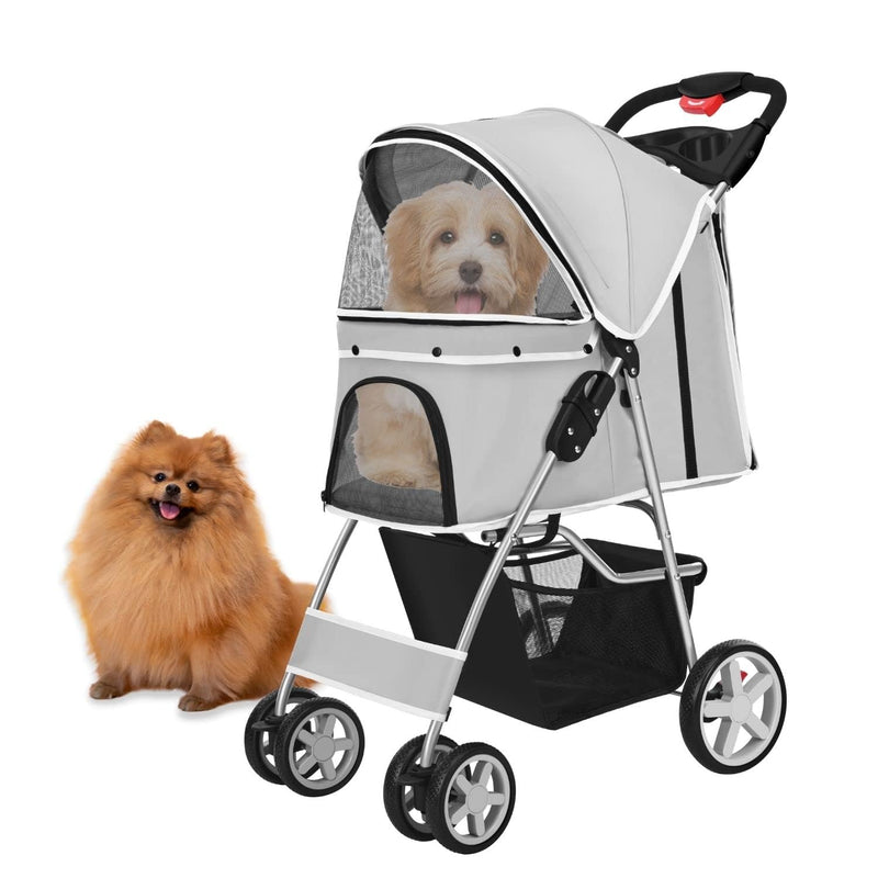 Cup Holder Portable Travel Stroller for Dogs, Cats & Small Animals