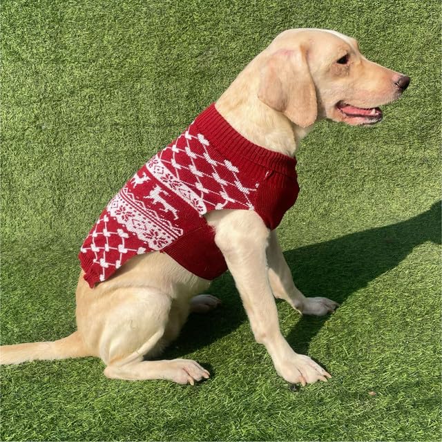 Christmas Sweater For Small Dogs, Cats (Maroon)