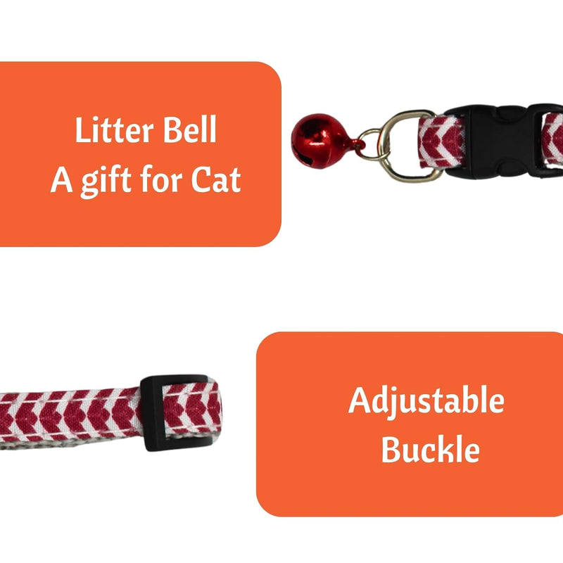 Cat Collar Breakaway With Bell(Color May Vary, 1 Piece)