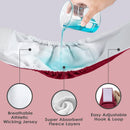 Washable Male Reusable Dog Diapers Pack of 3 Small (Red, Black, Green)