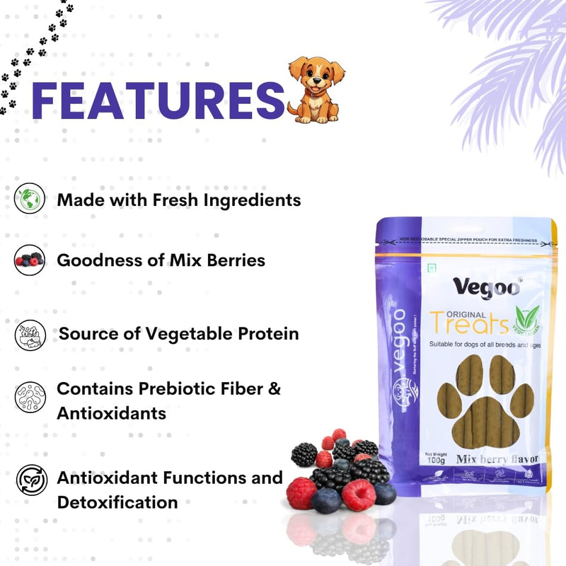 Mix Berry Flavor Treats For Dogs 100g
