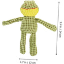 Soft Plush Frog-Shaped Dog Squeaky Chew Toy