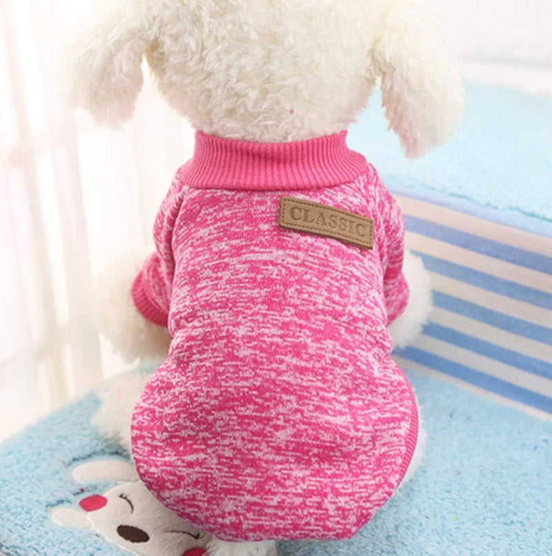 Classic Knitwear Sweater For Small Dogs Cats (Pink)