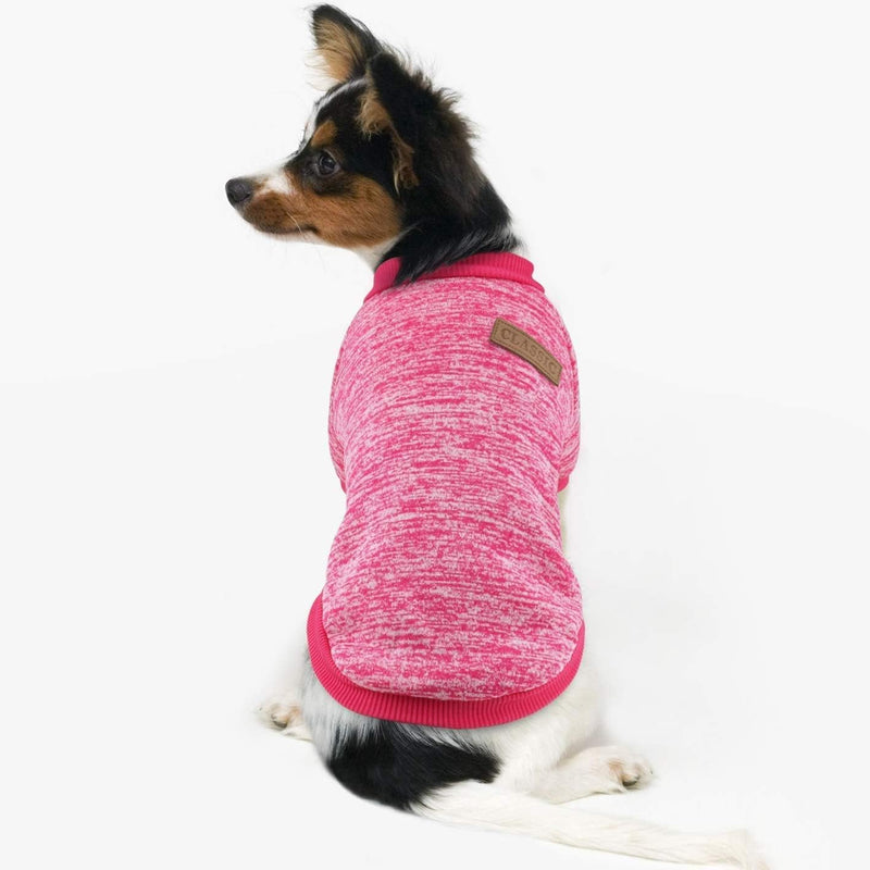 Classic Knitwear Sweater For Small Dogs Cats (Pink)