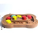 Wooden Dog Puzzle Toy Slow Feeder, Intelligence Trainer