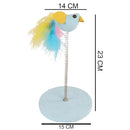 Interactive Cat Teaser Toy with Spring & Feather