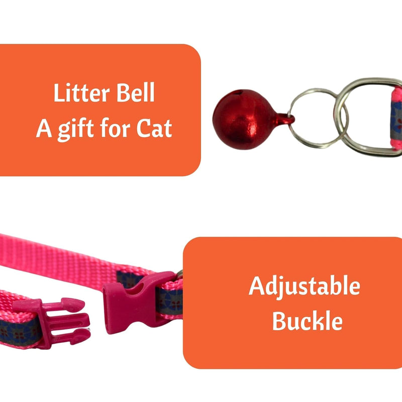 Cat Collar With Bell (Color May Vary, 1 Piece)