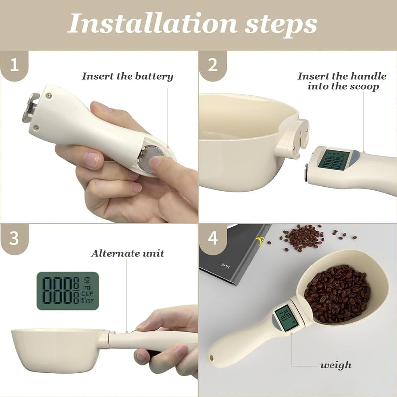 Electronic Pet Food Measuring Spoons For Dogs And Cats