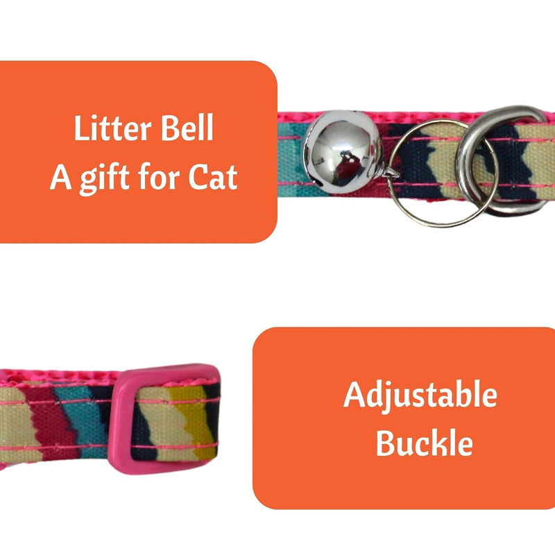 Breakaway Cat Collar With Bell  (Color May Vary,1 Piece)