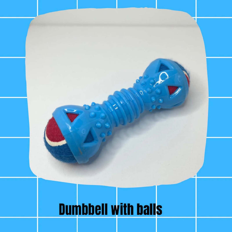 Double Ball Dumbbell Chew Toy For Dogs