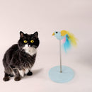 Interactive Cat Teaser Toy with Spring & Feather