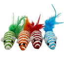 Sisal Mint Cat Mouse Toy with Rattling Sound and Feather Tail