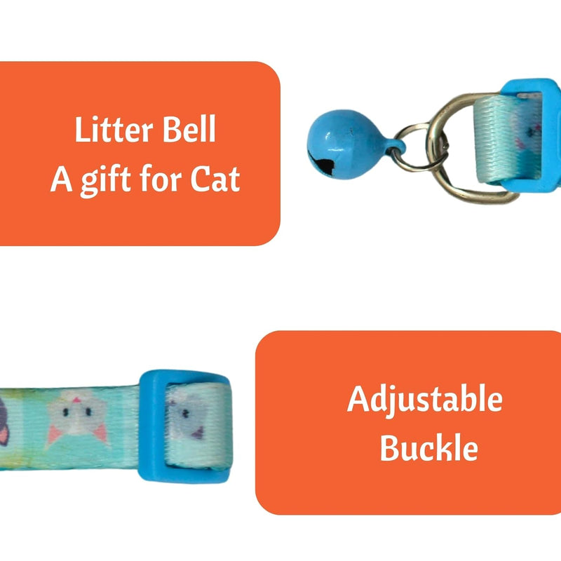 Breakaway Cat Collar With Bell (Mixed Color, 1 Piece)