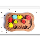 Wooden Dog Puzzle Toy Slow Feeder, Intelligence Trainer