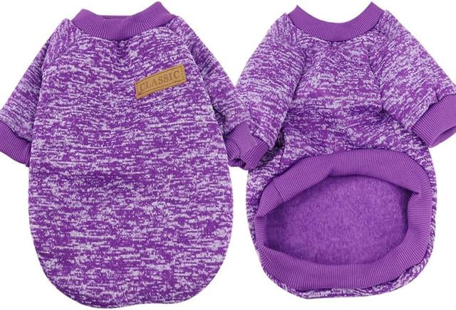 Classic Knitwear Sweater For Small Dogs Cats (Purple)