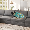 Turtleneck Dog Sweater Cable Knit Winter Coat with Leash Hole