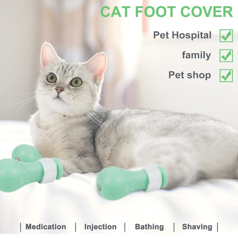 4 Pcs Soft Silicone Paw Boots for Cats Only
