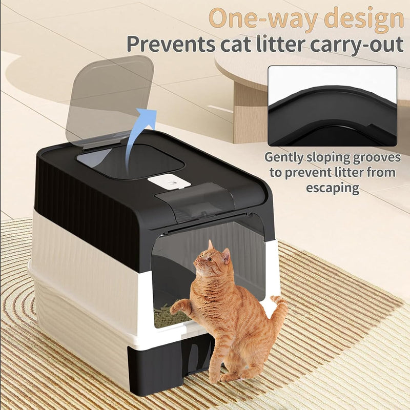 Covered Cat Litter Box for Indoor Cats