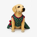Ethnic Frock with Tie-Up Outfit for Dog & Cat ( Dark Green )