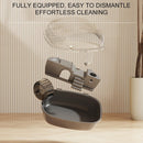 Hamster Cage with Transparent Top for Hamsters, Mice, Gerbils, and Rats (Color May Vary)