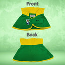 Stylish Cape Collar with Rap Bear Print For Dog ( Green/Yellow )