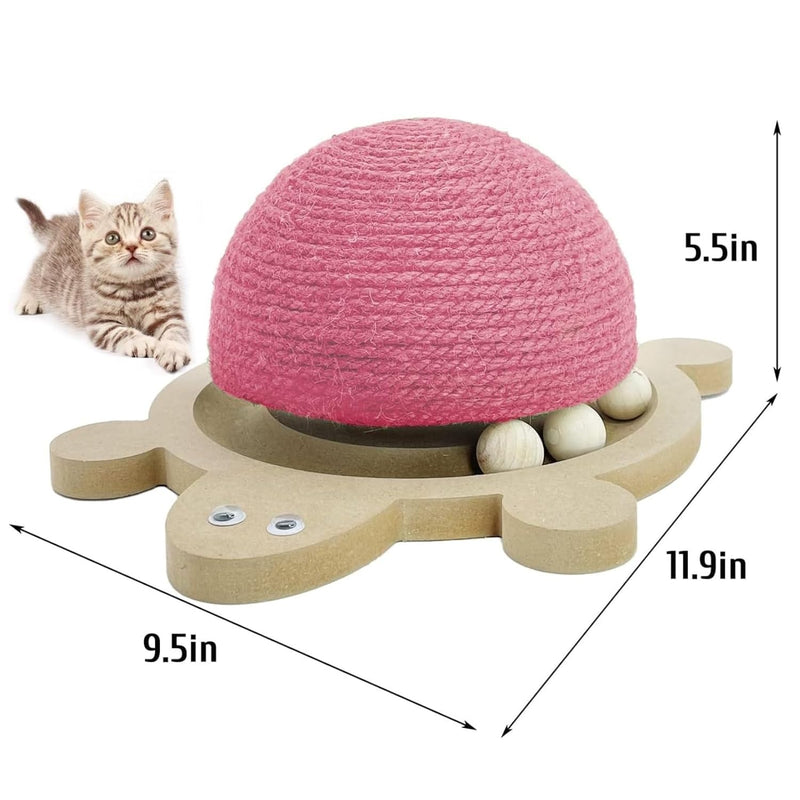 Scratching Board Mat Wood Ball Toy For Cat