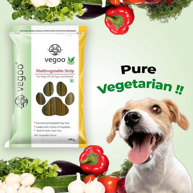 Mix Vegetable Strips Treats For Dogs of All Ages and Breeds 100g