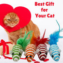 Sisal Mint Cat Mouse Toy with Rattling Sound and Feather Tail