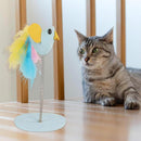 Interactive Cat Teaser Toy with Spring & Feather