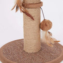 Interactive Cat Tree Scratcher Post with Feather Toy