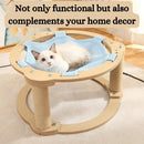 Plush Cat Hammock with Built-in Toy