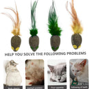 Natural Catnip Mouse Cat Toy with Feathers for  Active Play