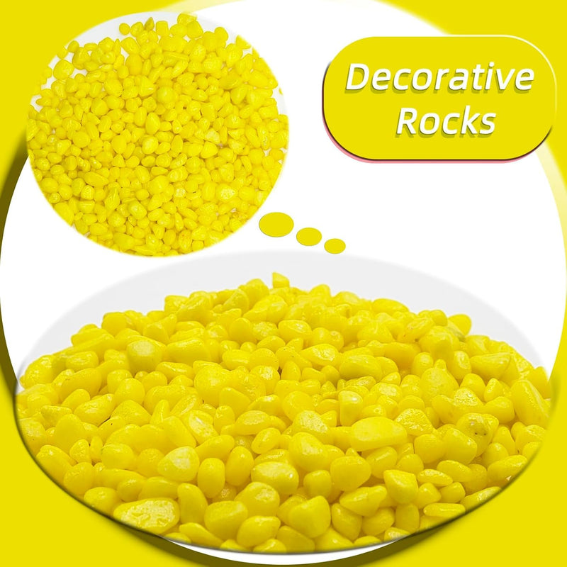 Decorative Rocks Stones For Aquarium (Yellow)