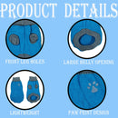 Dog Sweater with Paw Print - Blue
