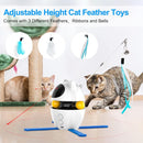 3-in-1 Automatic Electric Cat Toy with Smart Light & Feather Wand