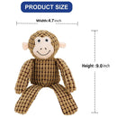 Plush Dog Toy Monkey Shape Playing Squeaky Toy