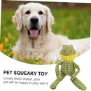Soft Plush Frog-Shaped Dog Squeaky Chew Toy