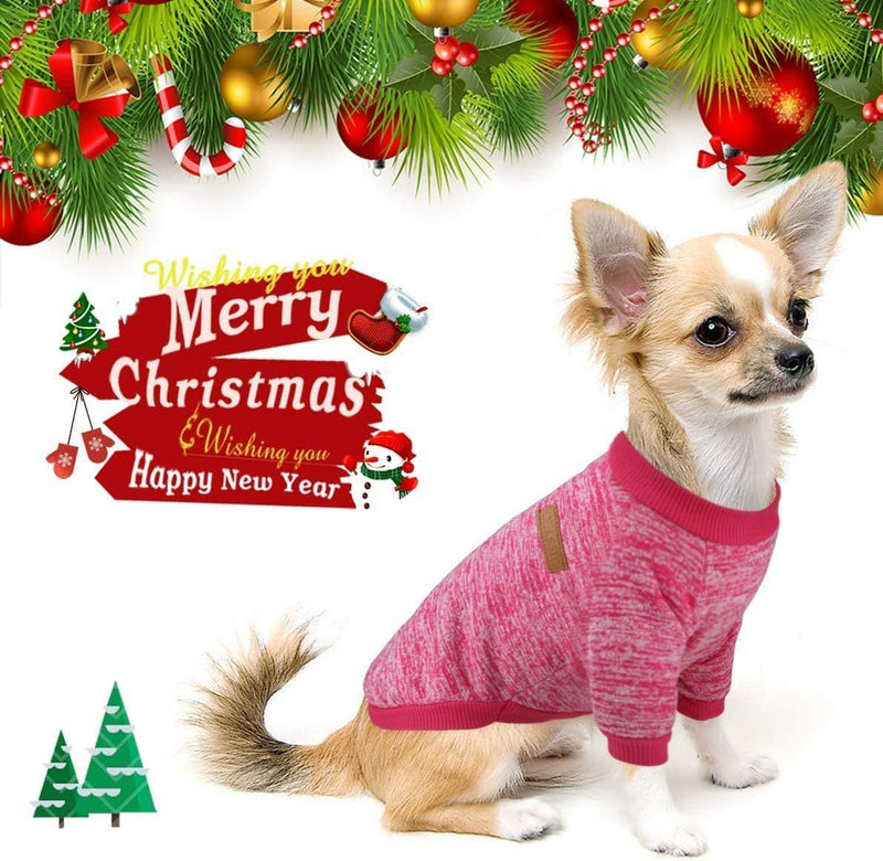 Classic Knitwear Sweater For Small Dogs Cats (Pink)