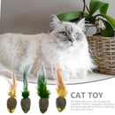 Natural Catnip Mouse Cat Toy with Feathers for  Active Play