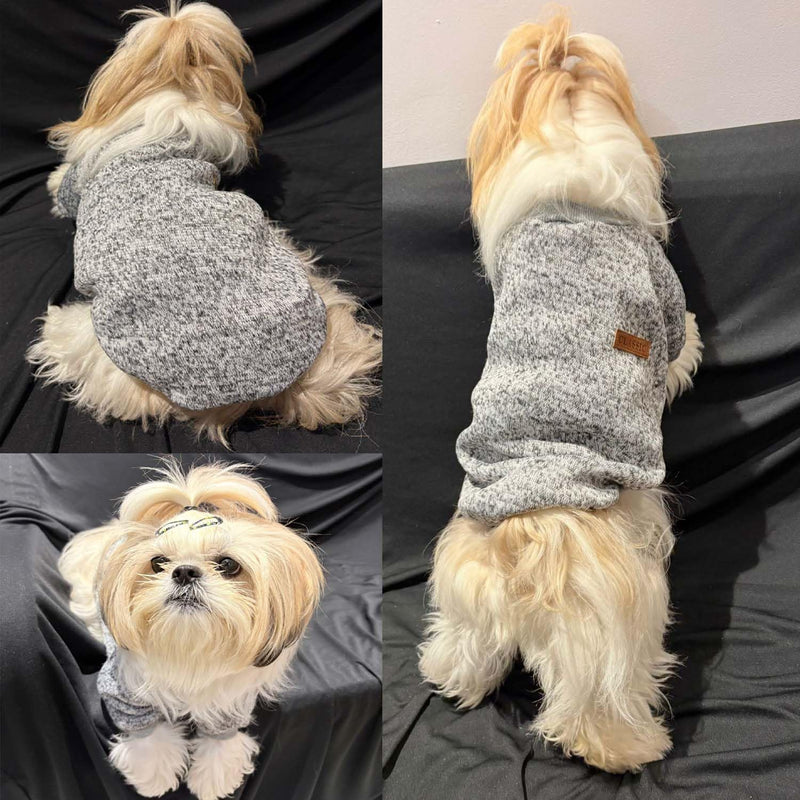 Classic Knitwear Sweater For Small Dogs Cats (Grey)