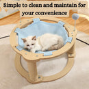 Plush Cat Hammock with Built-in Toy