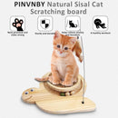 Natural Sisal Cat Scratching Board Toy with Catnip Ball and Toy Roller