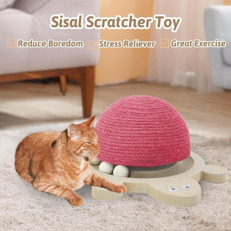 Scratching Board Mat Wood Ball Toy For Cat