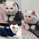 Hoodie Sweater Coat For Small Dogs Cats (Dark Blue)