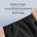 Washable Male Reusable Dog Diapers Pack of 3 Small (Black)