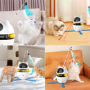 3-in-1 Automatic Electric Cat Toy with Smart Light & Feather Wand