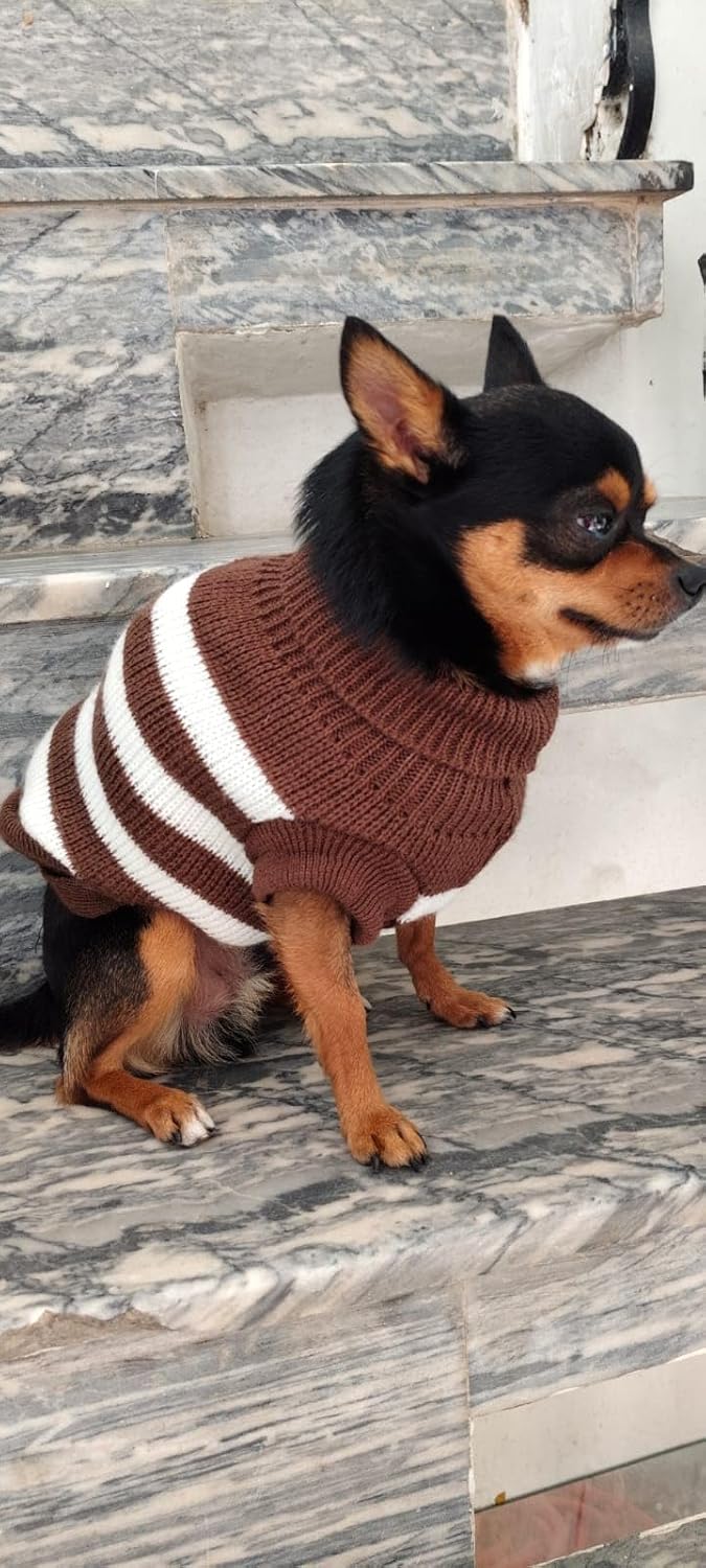 Sweater For Small Dogs Cats (Brown)