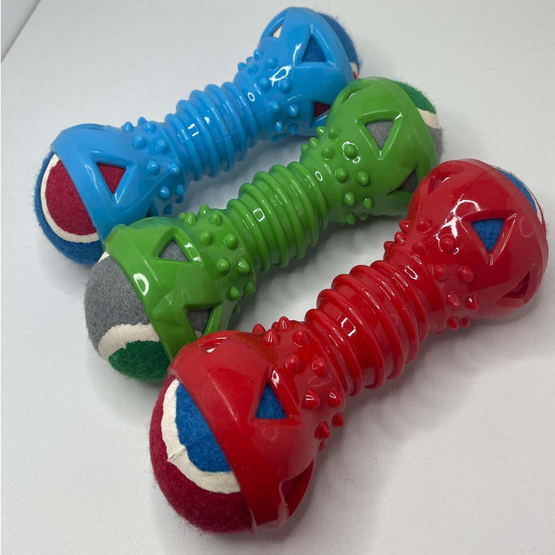 Double Ball Dumbbell Chew Toy For Dogs