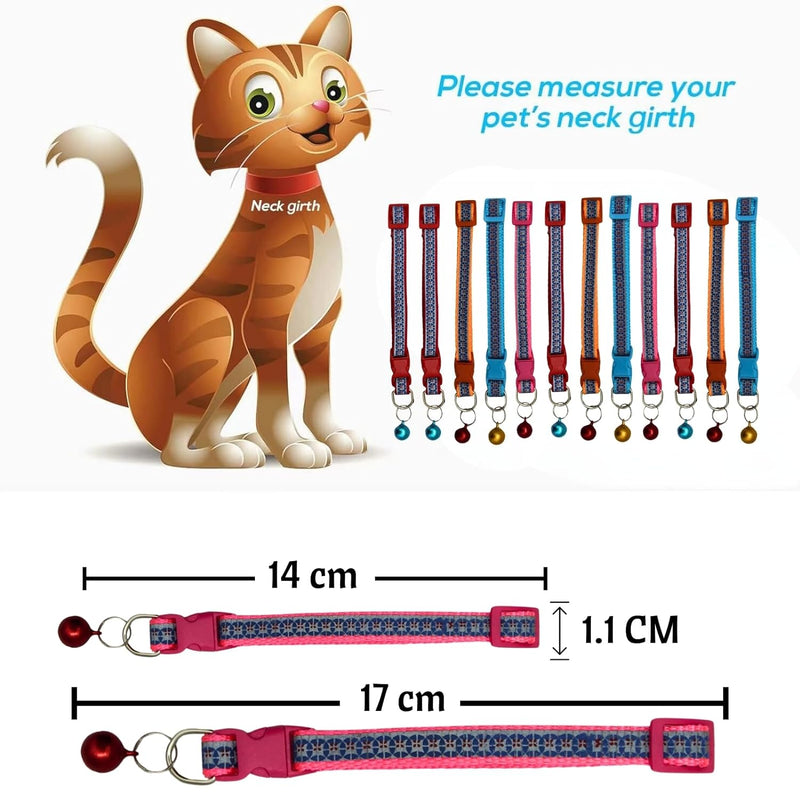 Cat Collar With Bell (Color May Vary, 1 Piece)
