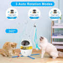 3-in-1 Automatic Electric Cat Toy with Smart Light & Feather Wand